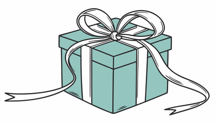 Illustration of a gift box with ribbon and bow, perfect for any celebration or special occasion