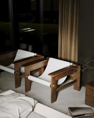 Modern chairs with a minimal style.. 