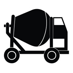 Hand-drawn vector illustration of a delivery truck transporting a package