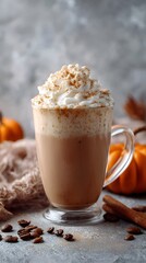 Aromatic Coffee Drink with Whipped Cream