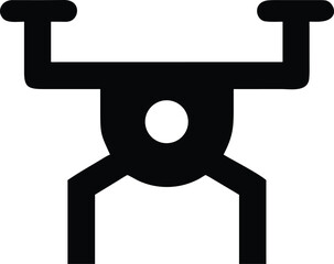 Minimal Icon of Drone Flying with Camera