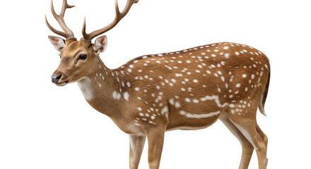 Fototapeta premium Majestic Axis Deer with Spotted Coat and Antlers 1.
