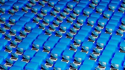 Exploring data technology with laptops and servers in a modern setup