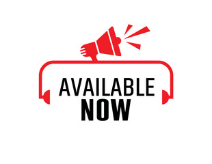 available now text information sign	