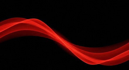 Sinuous Red Light Ribbon Weaving Gracefully Across a Dark Canvas.
