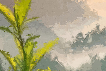 Fototapeta premium Various oil paintings, flowers, roses, peonies, landscapes, ducks, birds, lakes, mountains, rivers, forests, small bridges, flowing water