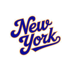 New York Script Lettering Vector Graphic Design, T-Shirt Design
