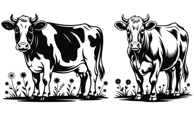 Fototapeta premium cow on the grass