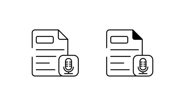 Transcript icon design with white background stock illustration