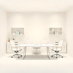 modern office interior with chairs