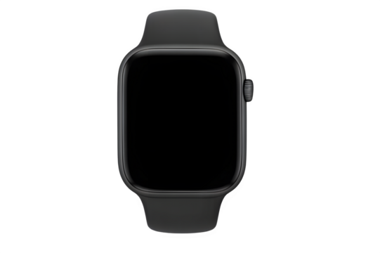 Customizable Smartwatch with Blank Screen Isolated on Transparent Background PNG

