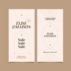 Flat Artistic and Abstract Visuals for Modern Vertical Banner Collection