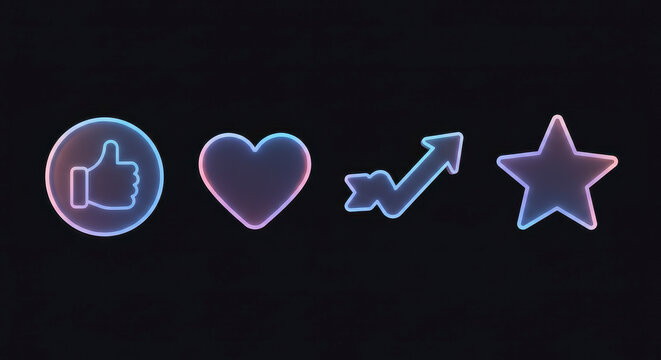 Social Media Engagement Icons Collection For Online Promotion