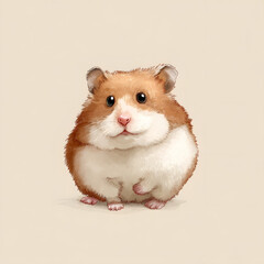 A small hamster with a white face