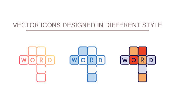 Scrable icon design with white background stock illustration