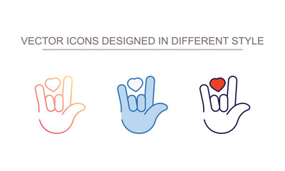 Sign Language icon design with white background stock illustration