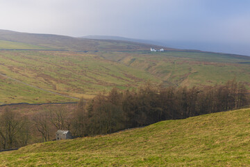 Fototapeta premium Landscape view of a valley in Teesdale, England, UK.