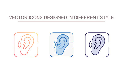 Listening icon design with white background stock illustration