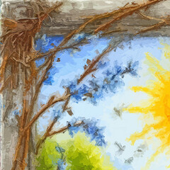 Various oil paintings, flowers, mushrooms, birds, streams, lakes, butterfly landscapes, chrysanthemums, ducks, cottages, roses, peonies, flowers, cats, dogs, mountains and waters