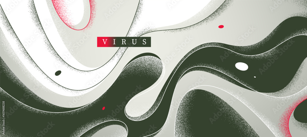 Poster curvy lines in dynamic motion vector abstract background, virus lifeform in mutation look like wallp