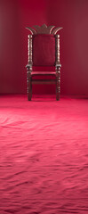 empty throne in the red hall