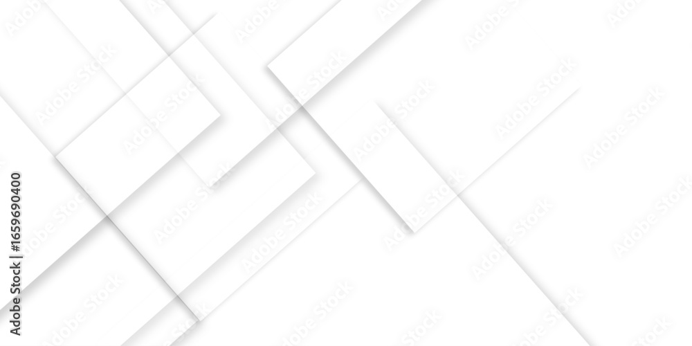 Aufkleber abstract white background design with layers of textured white transparent material in triangle and 