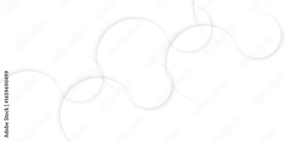 Aufkleber abstract white geometric overlapping circle background with shadow. vector circles template vector d