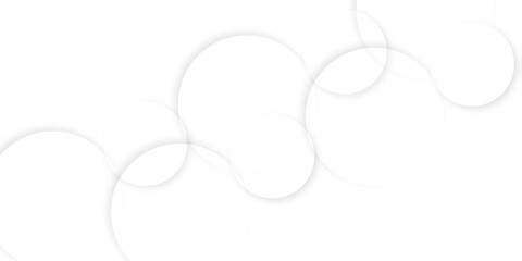 Abstract white geometric overlapping circle background with shadow. Vector circles template vector design. white background texture, Xmas, backdrop, lights, wallpaper design.	