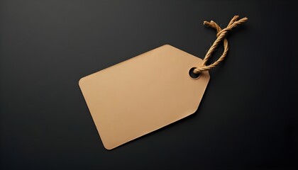 Paper tag with black background 