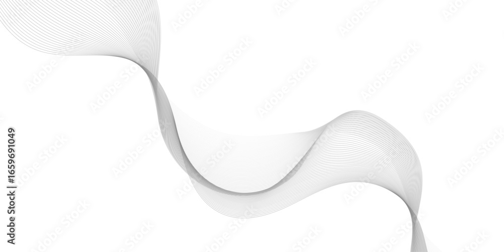 Poster abstract wave blend lines on transparent background. design for banner, wallpaper, background and ma