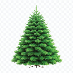 realistic 3d christmas tree without decorations in different color style isolated on transparent background