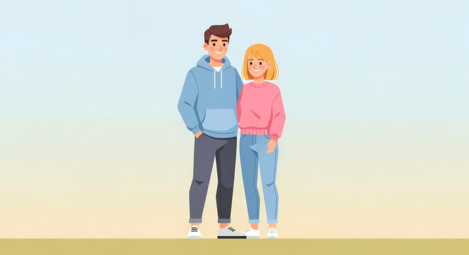 Cheerful couple embracing, enjoying quality time together, love, happiness, modern lifestyle