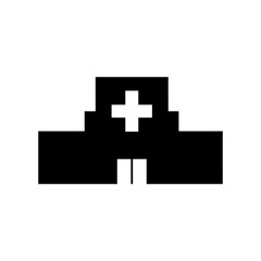 A simple first aid cross icon and medical symbol, like the Swiss flag, is used for health, medicine, and emergency vector illustrations