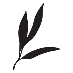 Palm Leaf Simple Silhouette