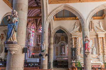 Parish close church of Bodilis, finistere, brittany, france