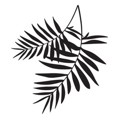 Palm Leaf Simple Silhouette