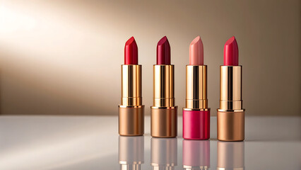 Obraz premium red lipstick on a black background