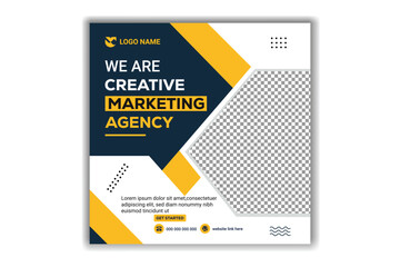 Modern Corporate Social media post Template Creative Marketing Agency Business Promotion Design