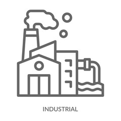 Obraz premium Industrial Icon Line Style. Design Vector Illustration