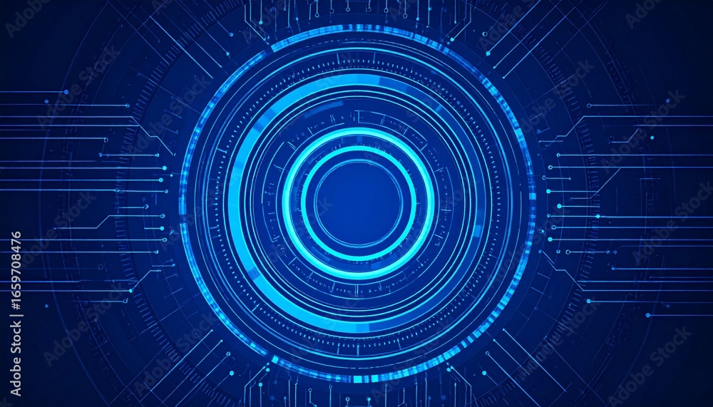 Poster digital eye-catching technology circuits design with abstract and futuristic background. a mesmerizi