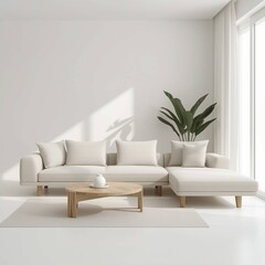 Minimalist Living Room Interior Background