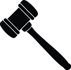  gavel hammer for justice law silhouette vector