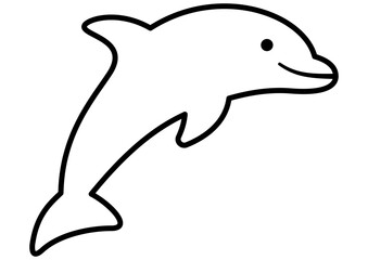 Delfin Illustration, Meeressäuger Clipart, Ozean Tier Grafik, maritimes Design, dekorative Vektorgrafik, Wasser Tiermotiv, minimalistisches Meeresbild