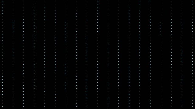 4k Minimalist Animation of Cyan Dot Grid on a Black Background