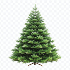 realistic 3d christmas tree without decorations in different color style isolated on transparent background