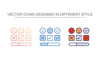 Survey Result icon design with white background stock illustration