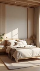 Modern home interior with bedroom, living room, kitchen, and corridor. cozy sofa, bed, chairs, table, sideboard, mirrors, and flowers. Unique color scheme of white, grey, black, purple, blue, green.