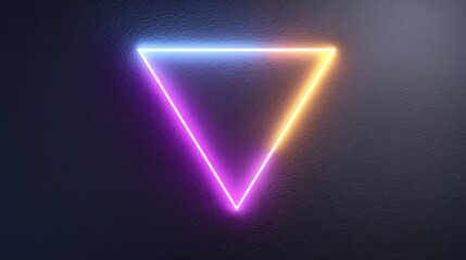 Dynamic neon triangle display digital art modern environment abstract