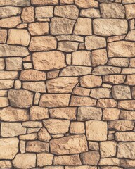 Obraz premium Rustic Stone Wall Texture: Natural Pattern for Architecture and Design Projects