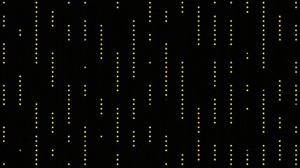Futuristic Data Stream with Glowing Yellow Particles in a Seamless Animation. - Powered by Adobe